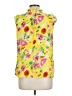 Rose + Olive 100% Polyester Yellow Sleeveless Blouse Size L - photo 2