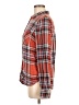 Merona 100% Cotton Plaid Orange Long Sleeve Button-Down Shirt Size M - photo 5