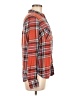 Merona 100% Cotton Plaid Orange Long Sleeve Button-Down Shirt Size M - photo 4