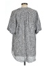 Worthington 100% Polyester Animal Print Silver Short Sleeve Blouse Size L - photo 2