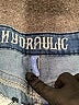 Hydraulic Graphic Blue Denim Skirt Size 8 - photo 3