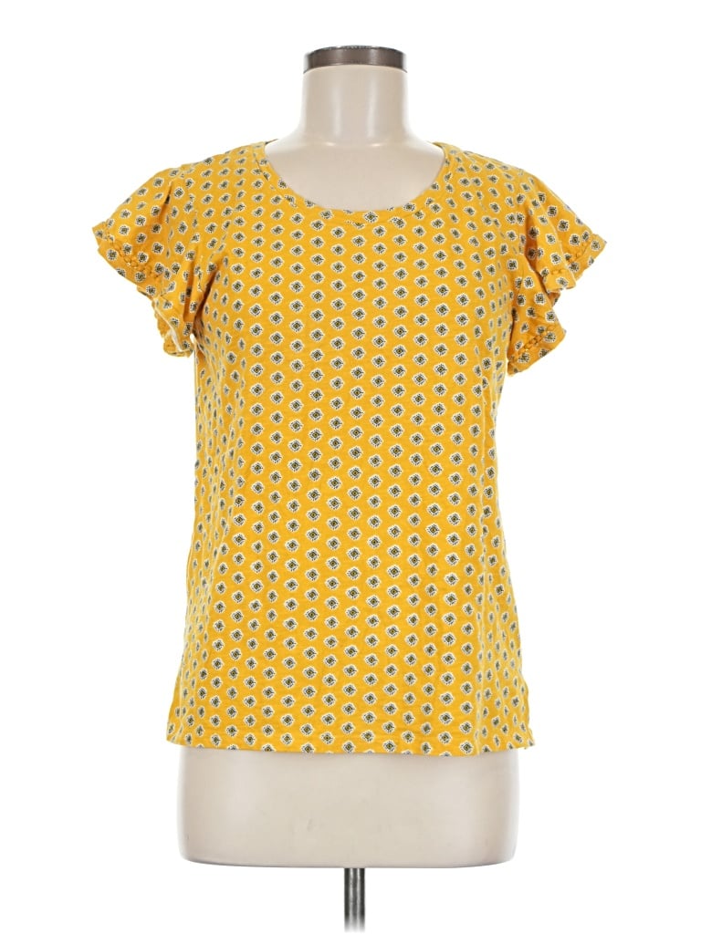 Pre-owned St. John's Bay Short Sleeve T-shirt In Yellow