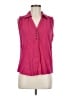 Maurices Pink Sleeveless Button-Down Shirt Size M - photo 1