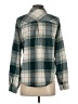 Maurices Plaid Teal Green Long Sleeve Blouse Size S - photo 2