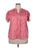 Unbranded Hearts Pink Short Sleeve Blouse Size XXL - photo 1