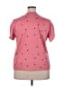 Unbranded Hearts Pink Short Sleeve Blouse Size XXL - photo 2