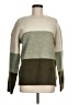 Hem & Thread Color Block Green Tan Pullover Sweater Size M - photo 1