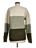 Hem & Thread Color Block Green Tan Pullover Sweater Size M - photo 2