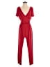 Express Solid Red Jumpsuit Size S - photo 1