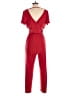 Express Solid Red Jumpsuit Size S - photo 2