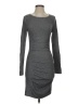 Express Solid Gray Casual Dress Size XS - photo 1