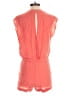 Elan 100% Rayon Solid Orange Romper Size S - photo 2