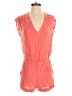 Elan 100% Rayon Solid Orange Romper Size S - photo 1
