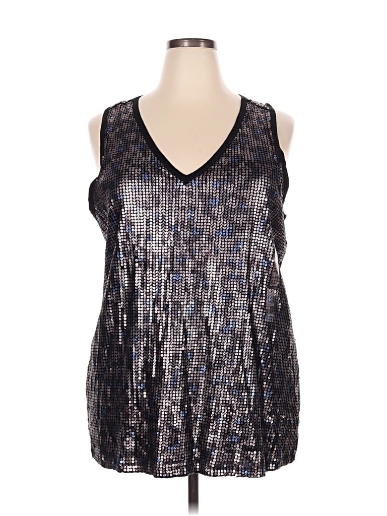 Pre-owned Dkny Jeans Sleeveless Top In Silver