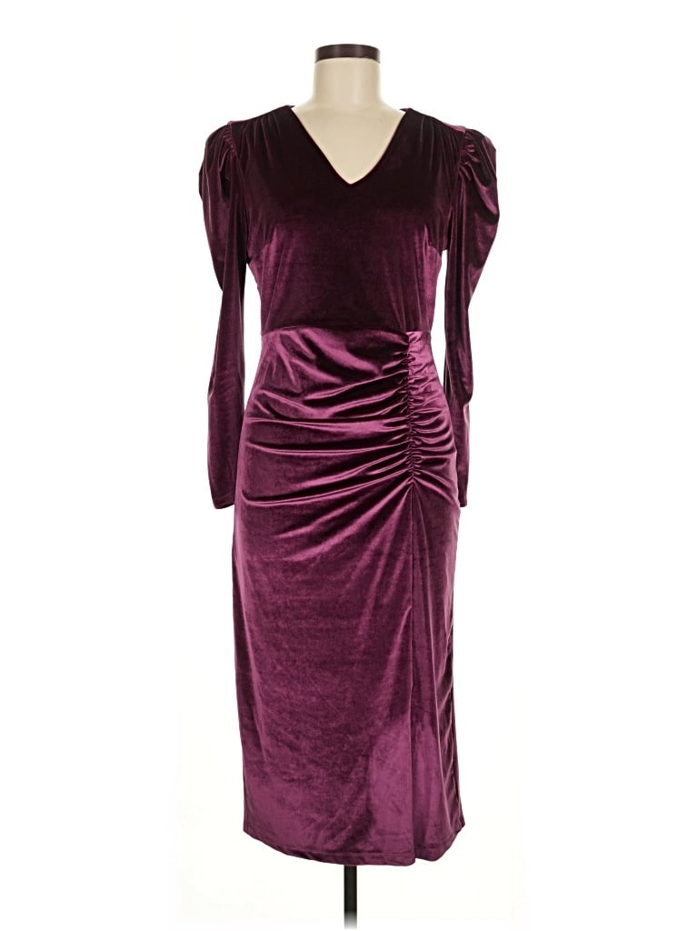 Pre-owned Rachel Parcell Cocktail Dress In Burgundy