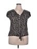 Dna Couture Black Short Sleeve Blouse Size 2X - photo 1