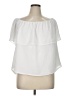 Colleen Lopez 100% Polyester White Short Sleeve Blouse Size 1X - photo 1