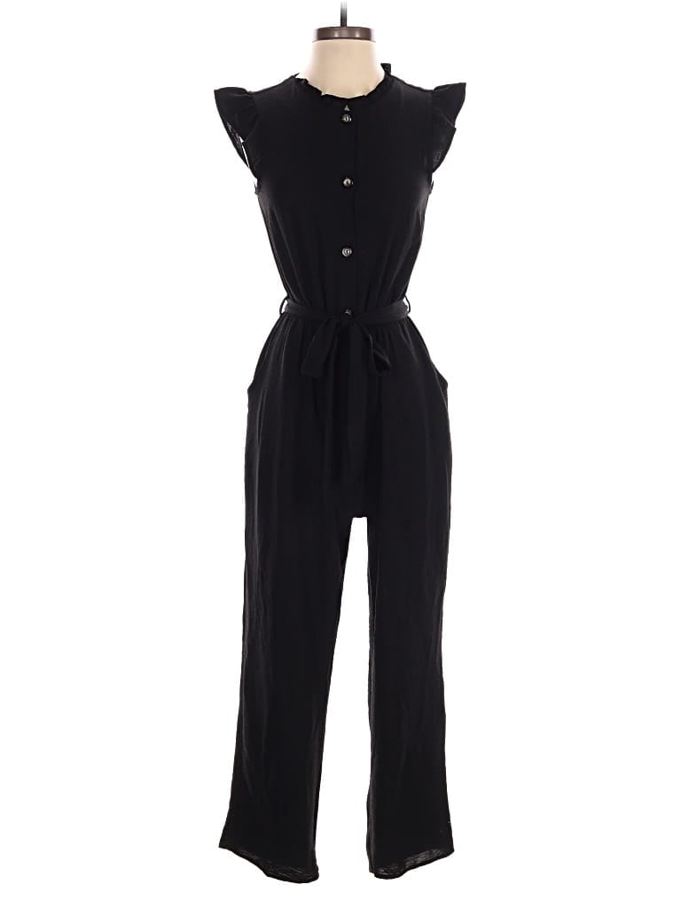 Pre-owned Monteau Jumpsuit In Black