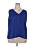 Jennifer Lopez 100% Polyester Blue Sleeveless Blouse Size XXL - photo 1