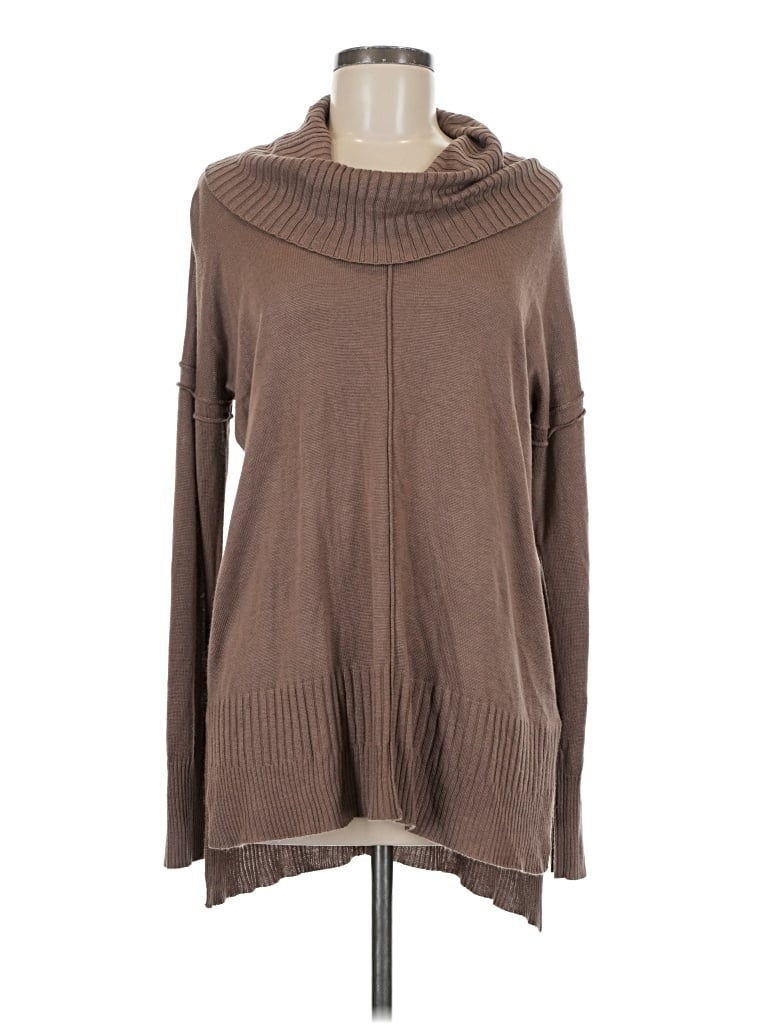 Pre-owned Cupio Long Sleeve Top Brown Cowl Neck Tops