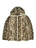 Justice 100% Polyester Animal Print Gold Snow Jacket Size 12 - 14 - photo 1