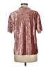 Shein Metallic Burgundy Short Sleeve Blouse Size M - photo 2