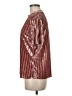 Shein Metallic Burgundy Short Sleeve Blouse Size M - photo 5