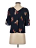 Madewell Floral Blue Short Sleeve Blouse Size XS - photo 2