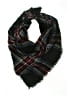 Unbranded Plaid Black Scarf One size - photo 1
