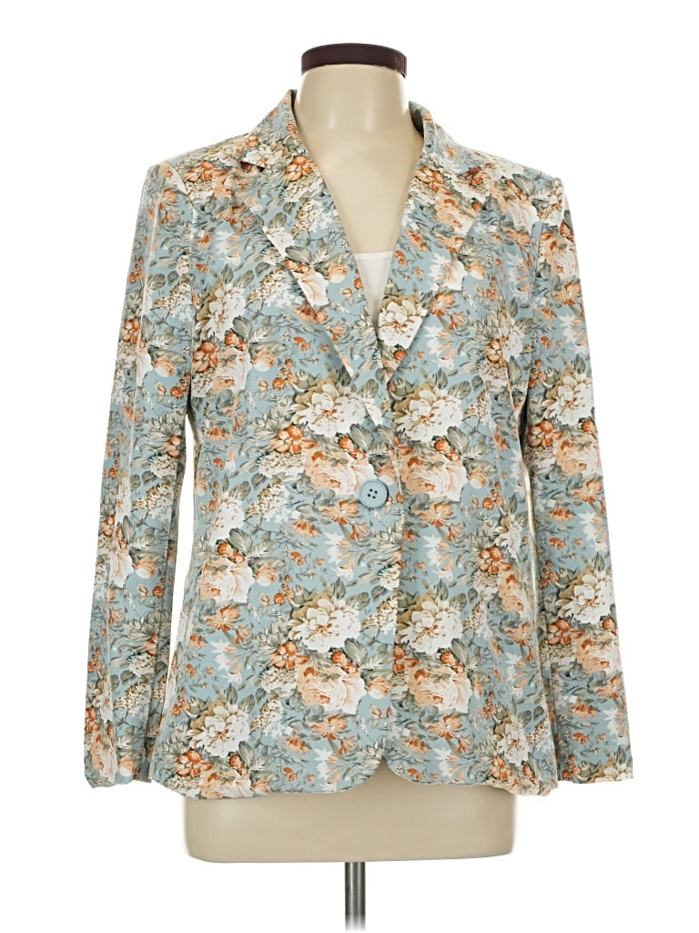 Pre-owned Shein Blazer Jacket In Blue