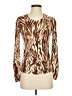 Talbots Animal Print Brown Cardigan Size S - photo 1