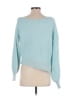 By Anthropologie 100% Polyester Solid Blue Pullover Sweater Size XS - photo 2