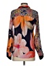 AP.NY Color Block Orange Long Sleeve Blouse Size XS - photo 2