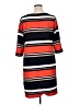 Studio One Stripes Orange Casual Dress Size 1X - photo 2