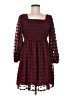 Simplee 100% Polyester Hearts Burgundy Casual Dress Size M - photo 1