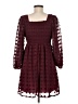 Simplee 100% Polyester Hearts Burgundy Casual Dress Size M - photo 2
