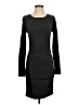 Express Solid Gray Casual Dress Size S - photo 1
