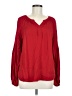 Hinge 100% Viscose Red Long Sleeve Blouse Size M - photo 1
