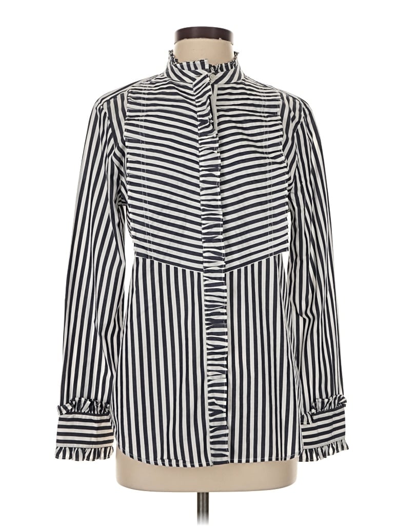 Jcrew Long Sleeve Blouse In Silver