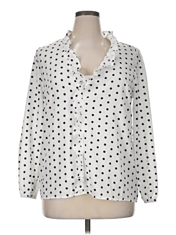 Three Dots Long Sleeve Blouse (view 1)