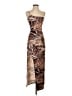 Shein Graphic Brown Cocktail Dress Size 4 - photo 1