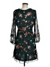 Madewell 100% Polyester Floral Green Casual Dress Size 6 - photo 2