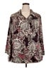 Blue Diamond Plus Paisley Burgundy Red 3/4 Sleeve Blouse Size 20 - photo 1