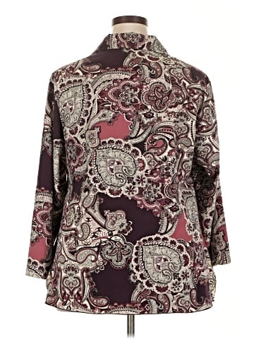 Blue Diamond Plus 3/4 Sleeve Blouse (view 2)