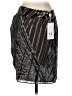 Halston Heritage 100% Silk Animal Print Silver Black Silk Skirt Size 4 - photo 2