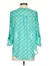 papermoon designed exclusively for Stitch Fix 100% Polyester Polka Dots Teal 3/4 Sleeve Blouse Size S - photo 2