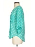 papermoon designed exclusively for Stitch Fix 100% Polyester Polka Dots Teal 3/4 Sleeve Blouse Size S - photo 5