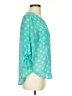 papermoon designed exclusively for Stitch Fix 100% Polyester Polka Dots Teal 3/4 Sleeve Blouse Size S - photo 4