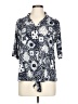 Naif Print Blue 3/4 Sleeve Blouse Size L - photo 1