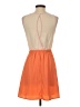 Lush 100% Polyester Solid Orange Casual Dress Size S - photo 2